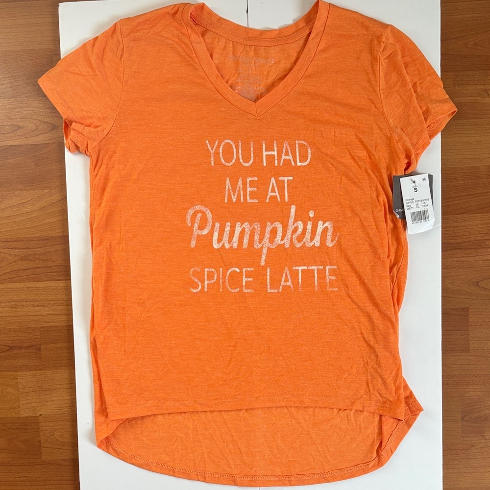 Grayson Threads | Orange Fall You Had Me At Pumpkin Spice Latte | DEADSTOCK NWT